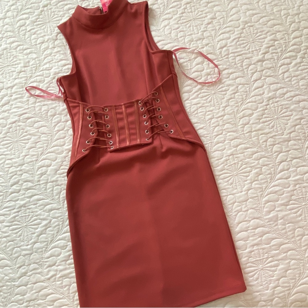 A’gaci Corset Detail Mock Bodycon Dress